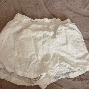 White Eyelet Shorts